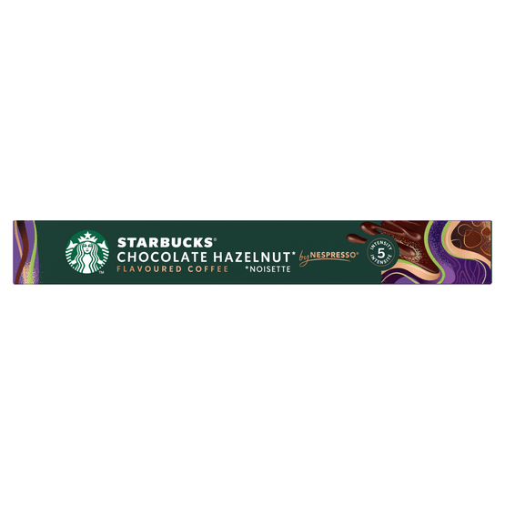 Foto van Starbucks Koffiecups chocolate hazelnut op witte achtergrond