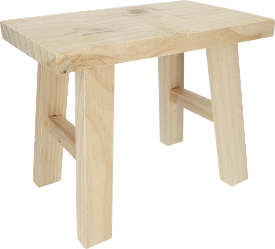 Foto van Houten bijzettafel 31x19x25cm op witte achtergrond