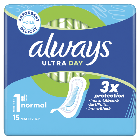 Foto van Always Maandverband ultra day normal op witte achtergrond