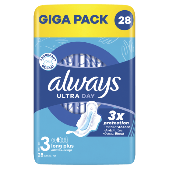 Foto van Always Maandverband ultra day & night op witte achtergrond