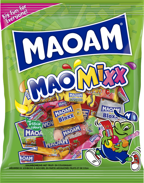 Foto van Maoam Uitdeelzak op witte achtergrond