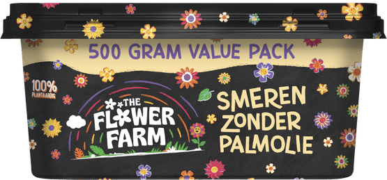 Foto van FLOWERFARM Smeren zonder palmolie op witte achtergrond