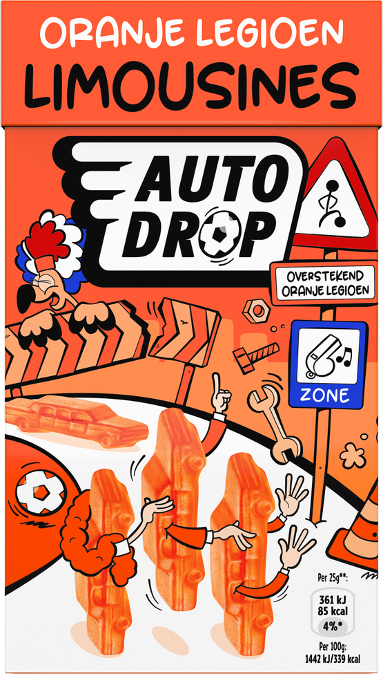 Foto van Autodrop Oranje legioen limousines op witte achtergrond