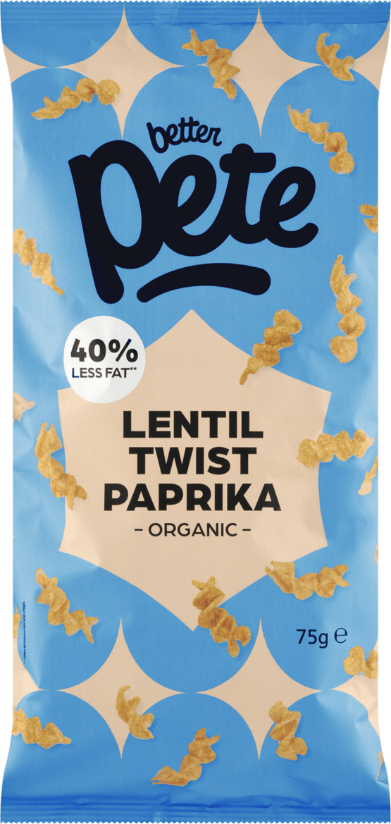 Foto van Better Pete Linzen twist paprika op witte achtergrond