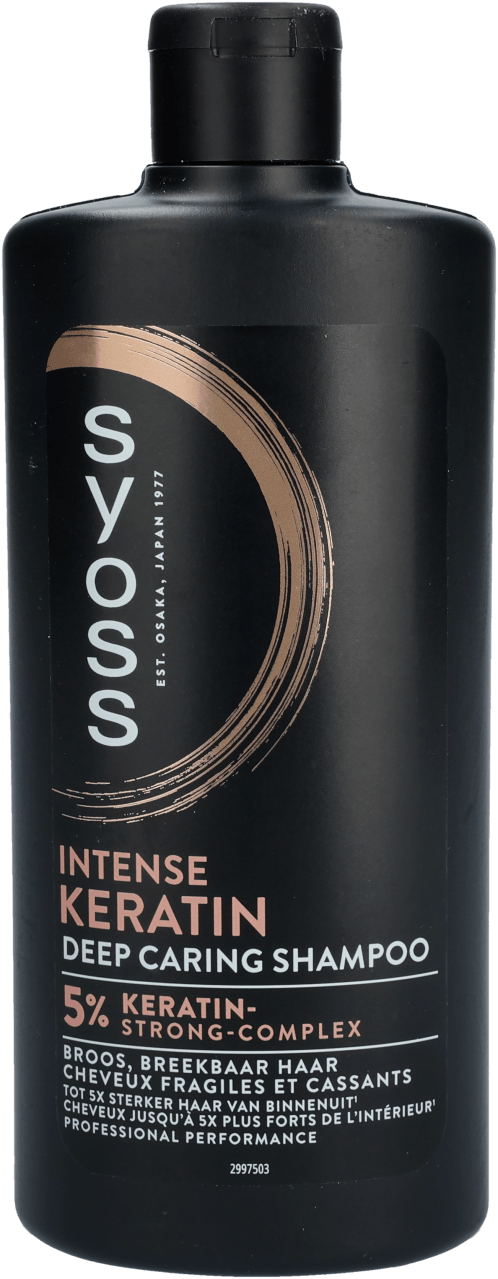 Foto van Syoss Shampoo intense keratin op witte achtergrond