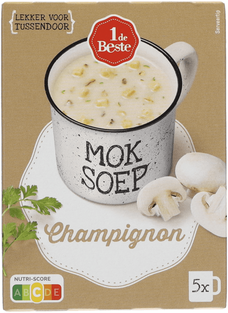 1 De Beste 1 kop soep champignon 5 st.