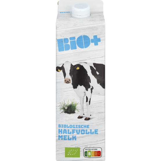 Foto van Bio+ Halfvolle melk op witte achtergrond