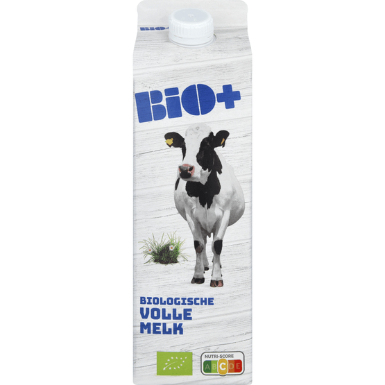 Foto van Bio+ Volle melk op witte achtergrond