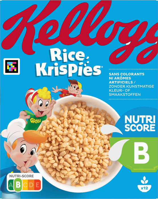 Foto van Kelloggs Rice krispies op witte achtergrond