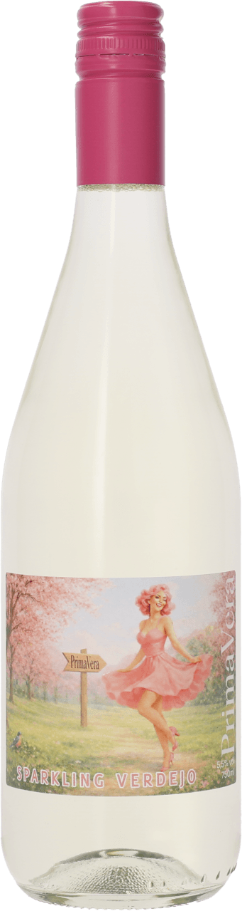 Foto van Sparkling verdejo op witte achtergrond