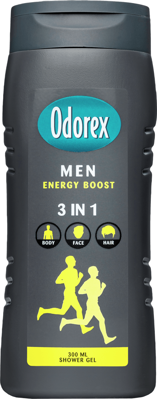 Foto van Odorex Douchegel energy boost op witte achtergrond