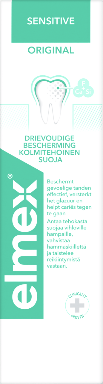 Foto van Elmex Tandpasta sensitive sensitive op witte achtergrond