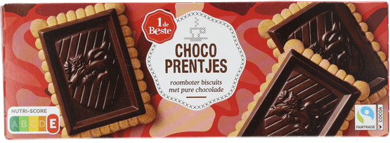 Foto van 1 de Beste Chocoprentjes puur op witte achtergrond