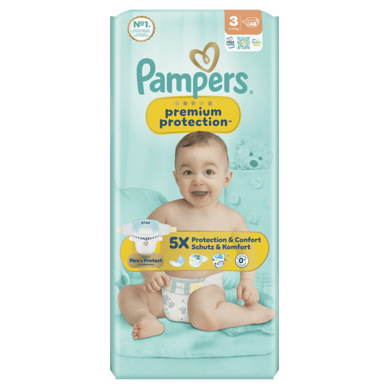 Foto van Pampers Premium protection maat 3 op witte achtergrond