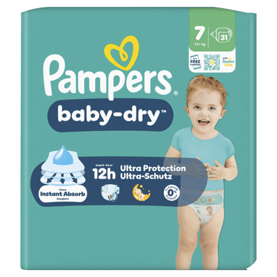 Pampers Baby dry maat 7 - 31 Stuks