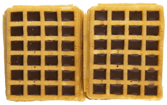Foto van 1 de Beste Eierwafels hazelnootsmaak op witte achtergrond