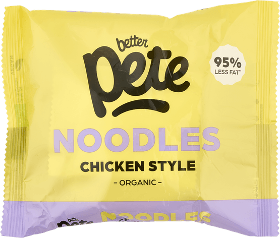 Foto van Better Pete Noodles kip op witte achtergrond