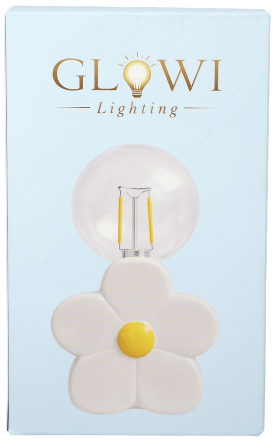 Foto van Glowi lampje op witte achtergrond