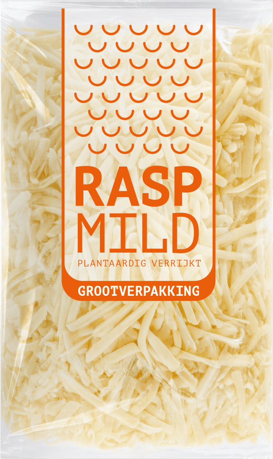 Foto van Rasp mild grootverpakking op witte achtergrond