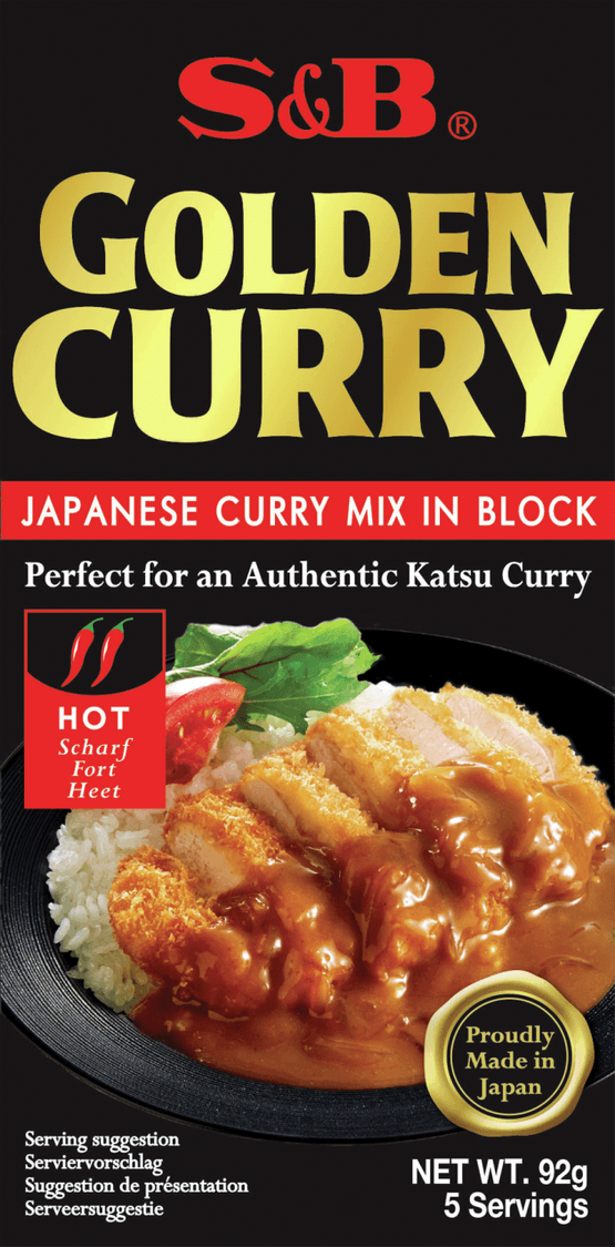 Foto van S&B Golden curry hot op witte achtergrond