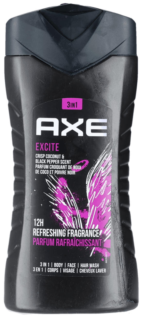 Foto van Axe Douchegel excite op witte achtergrond