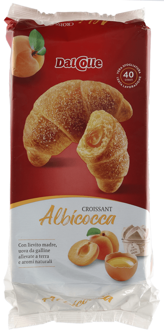 Foto van Dal Colle Croissant apricot 5 st. op witte achtergrond