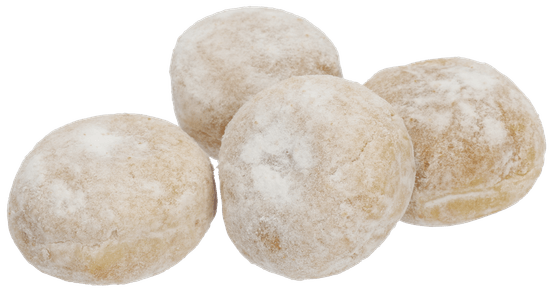 Foto van Vers Mini beignet speculoosvulling op witte achtergrond