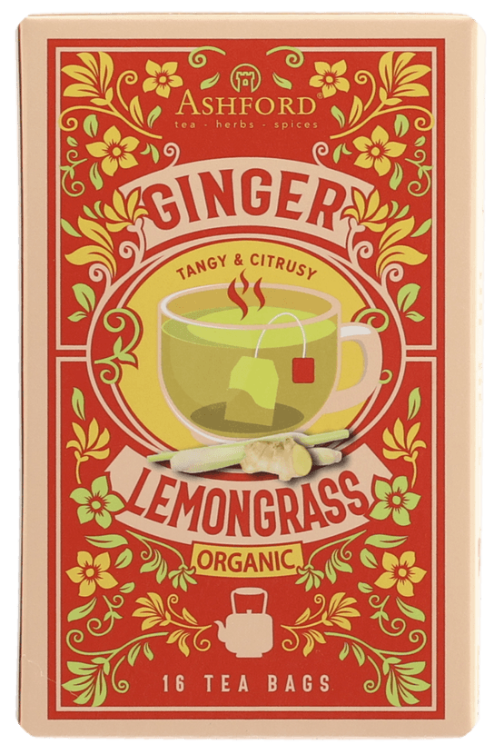 Foto van Ashford Thee ginger lemongrass op witte achtergrond