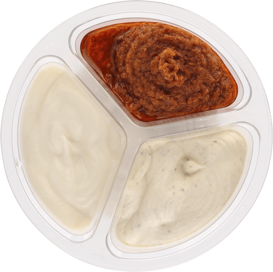 Foto van Bits & Bites Trio dip op witte achtergrond