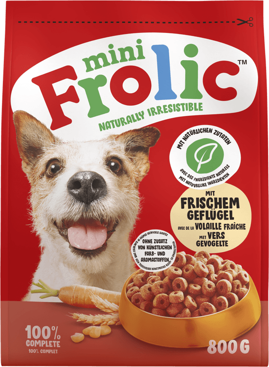 Foto van Frolic Hondenvoer mini gevogelte op witte achtergrond