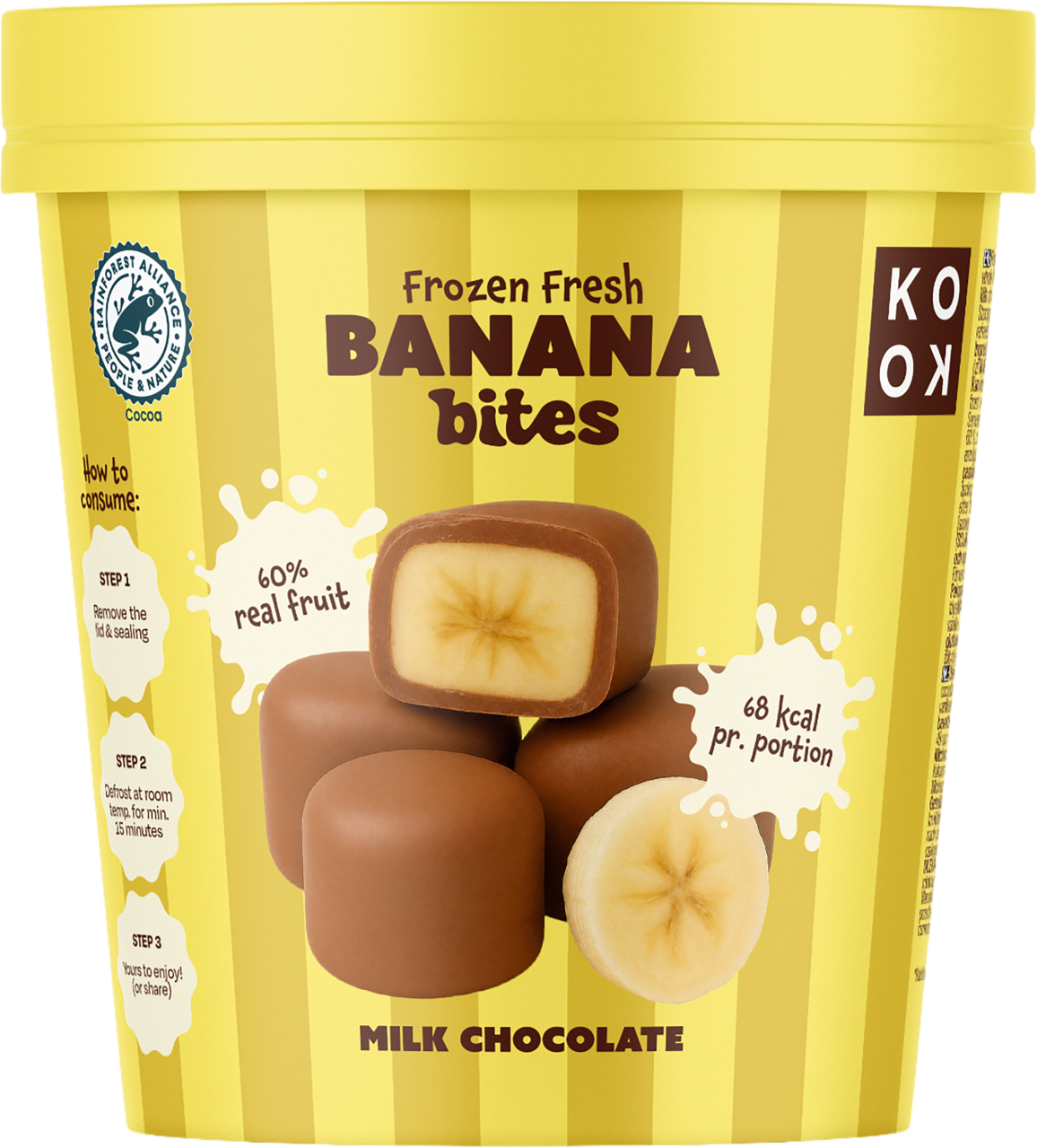 Koko Bevroren banaan in melkchocolade