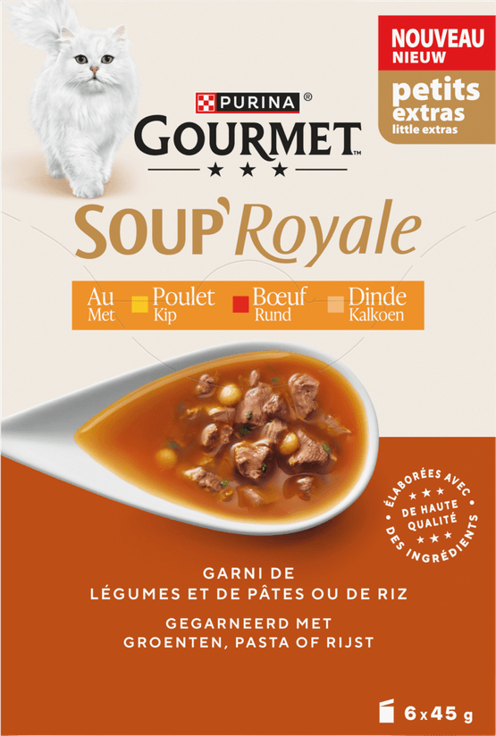 Foto van Gourmet Kattenvoer royale vlees 6st. op witte achtergrond