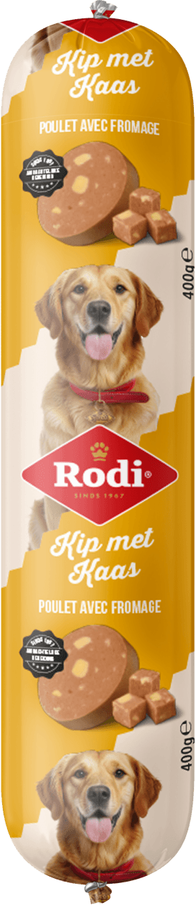 Foto van Rodi Hondensnacks kip met kaas op witte achtergrond