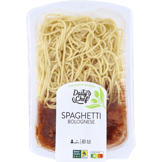 Foto van Daily Chef Spaghetti bolognese op witte achtergrond