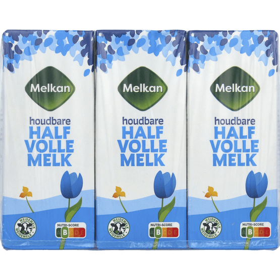 Foto van Melkan Houdbare melk halfvol 6 st. op witte achtergrond