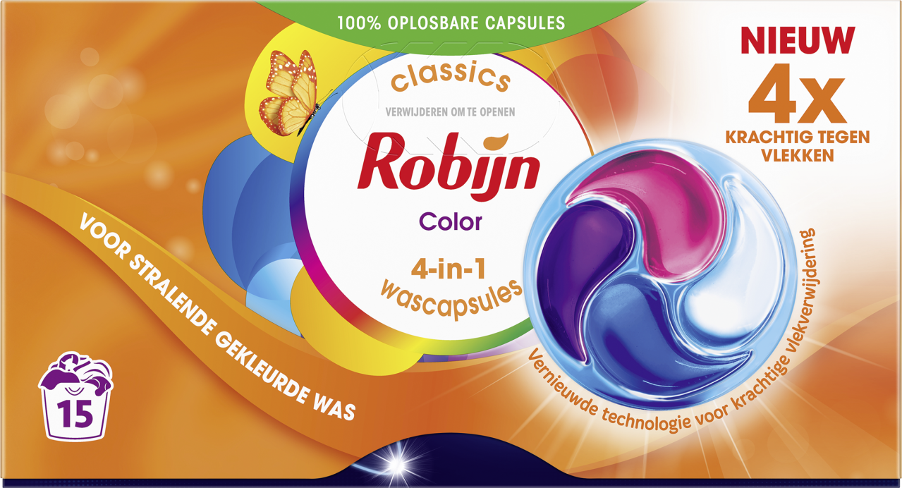 Robijn Vloeibaar wasmiddel caps 3 in 1