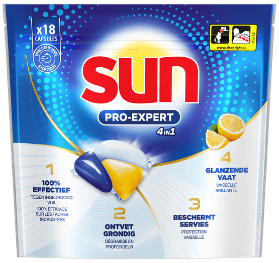Foto van Sun Vaatwastabletten pro-expert op witte achtergrond