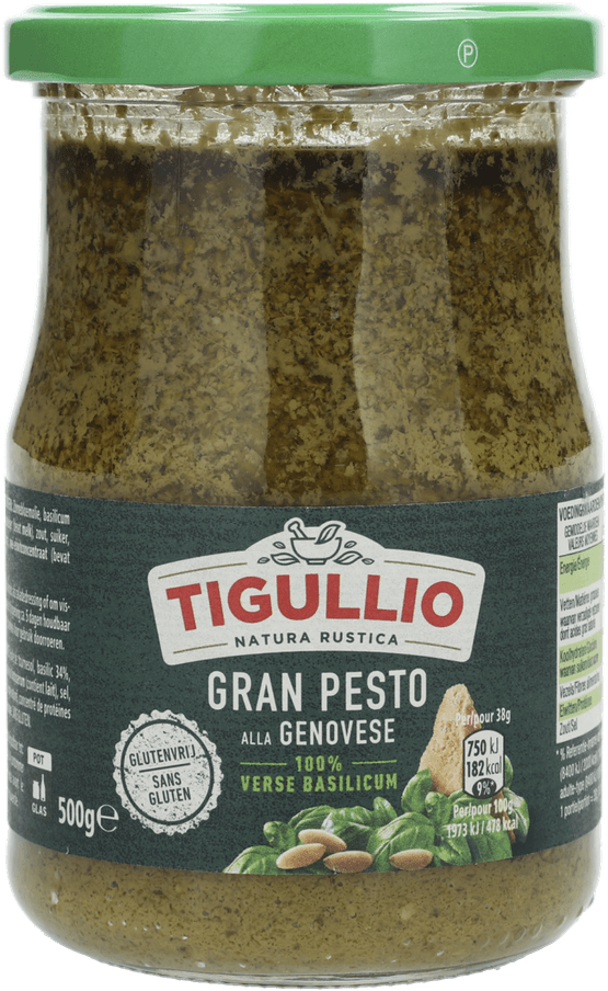Foto van Tigullio Gran pesto alla genovese op witte achtergrond