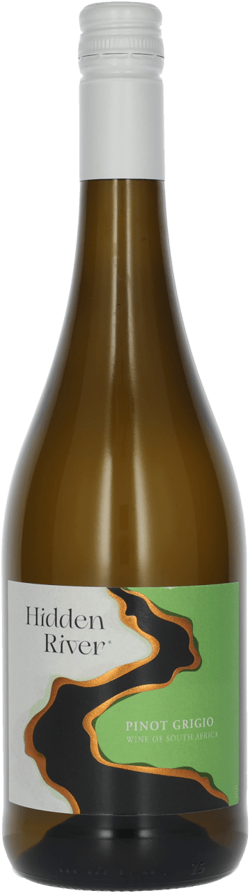 Foto van Hidden River Pinot grigio op witte achtergrond