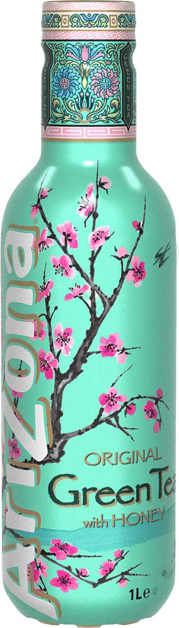 Foto van Arizona Green tea op witte achtergrond
