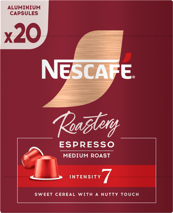 Foto van Nescafé Roastery koffiecups espresso 7 op witte achtergrond
