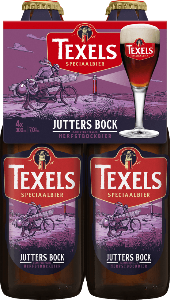 Foto van Texels Jutters bock 4x30cl op witte achtergrond