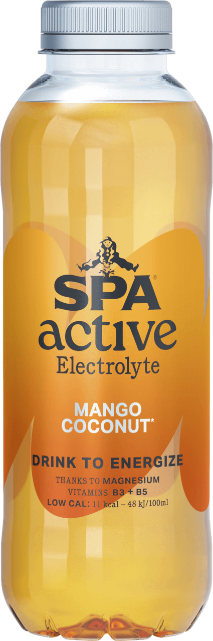 Foto van Spa Active mango coconut op witte achtergrond