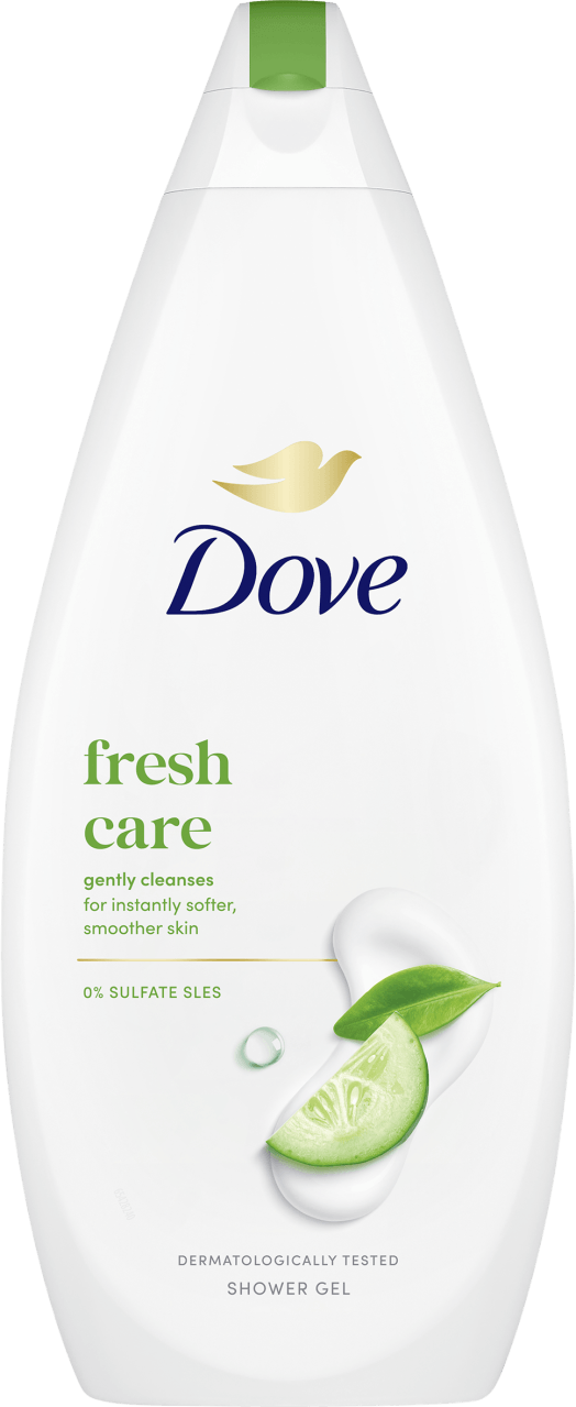 Foto van Dove Douche fresh gel op witte achtergrond