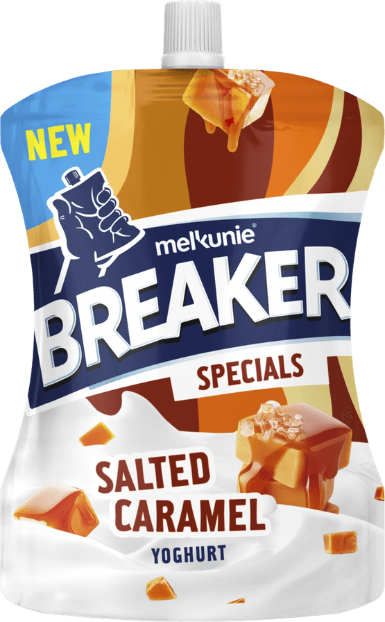 Foto van Melkunie Breaker salted caramel op witte achtergrond