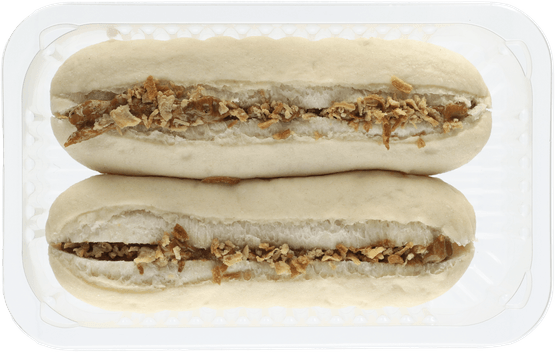 Foto van Vergrill Stokbrood kip sate op witte achtergrond