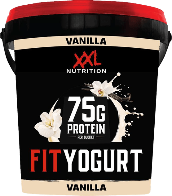 Foto van XXL FIT Yoghurt vanille op witte achtergrond