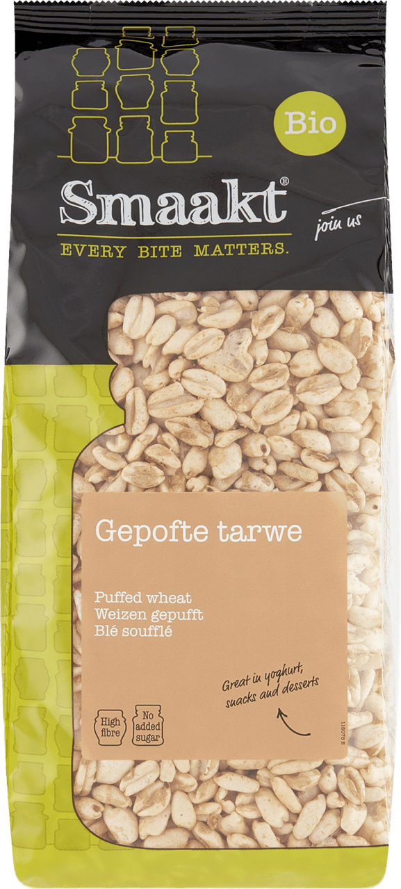 Smaakt Bio Gepofte Tarwe 150 g