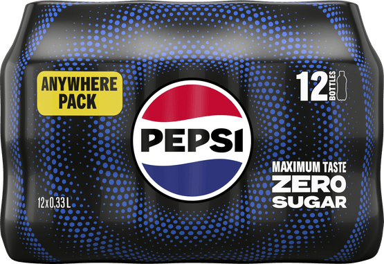 Foto van Pepsi Cola zero 12 st. op witte achtergrond