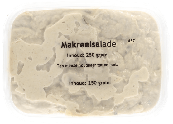 Foto van Hoogland Makreelsalade op witte achtergrond